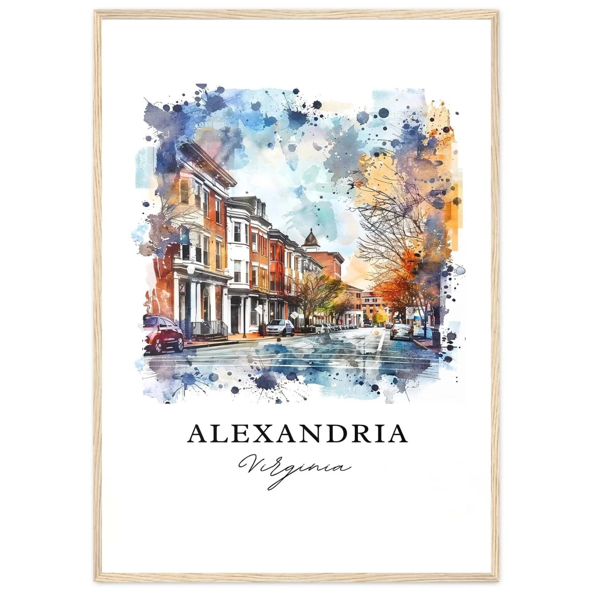 Alexandria Virginia Wall Art Alexandria Print Alexandria Va Watercolor Washingto - MOMIMA