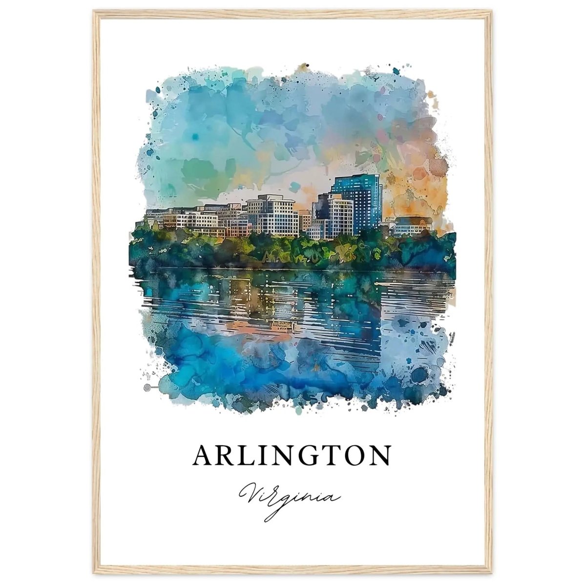 Arlington Va Wall Art Arlington Virginia Print Arlington Watercolor Arlington Va - MOMIMA