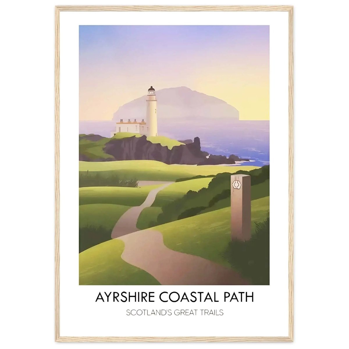 Ayrshire Coastal Path Poster Scotlands Great Trails Mull Of Galloway Trail Trave - MOMIMA