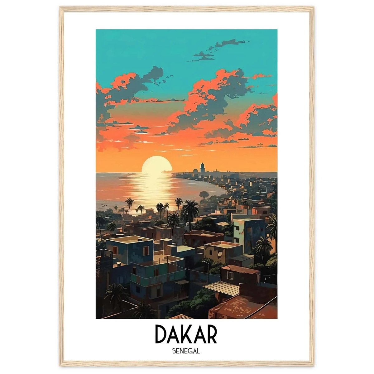 Dakar Travel Wall Art Senegal Painting Gifts Africa Home Decor Prints Posters Ha - MOMIMA