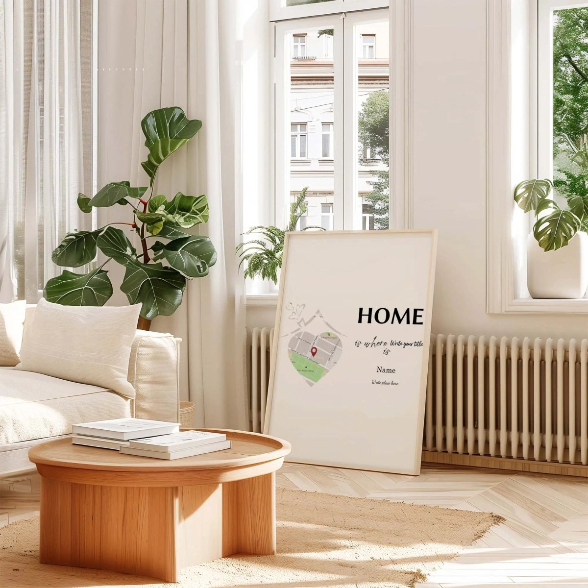 Personalized 'Home Is Where...' Map Print - Custom First Home Street Map Poster - Housewarming & New Home Gift - MOMIMA