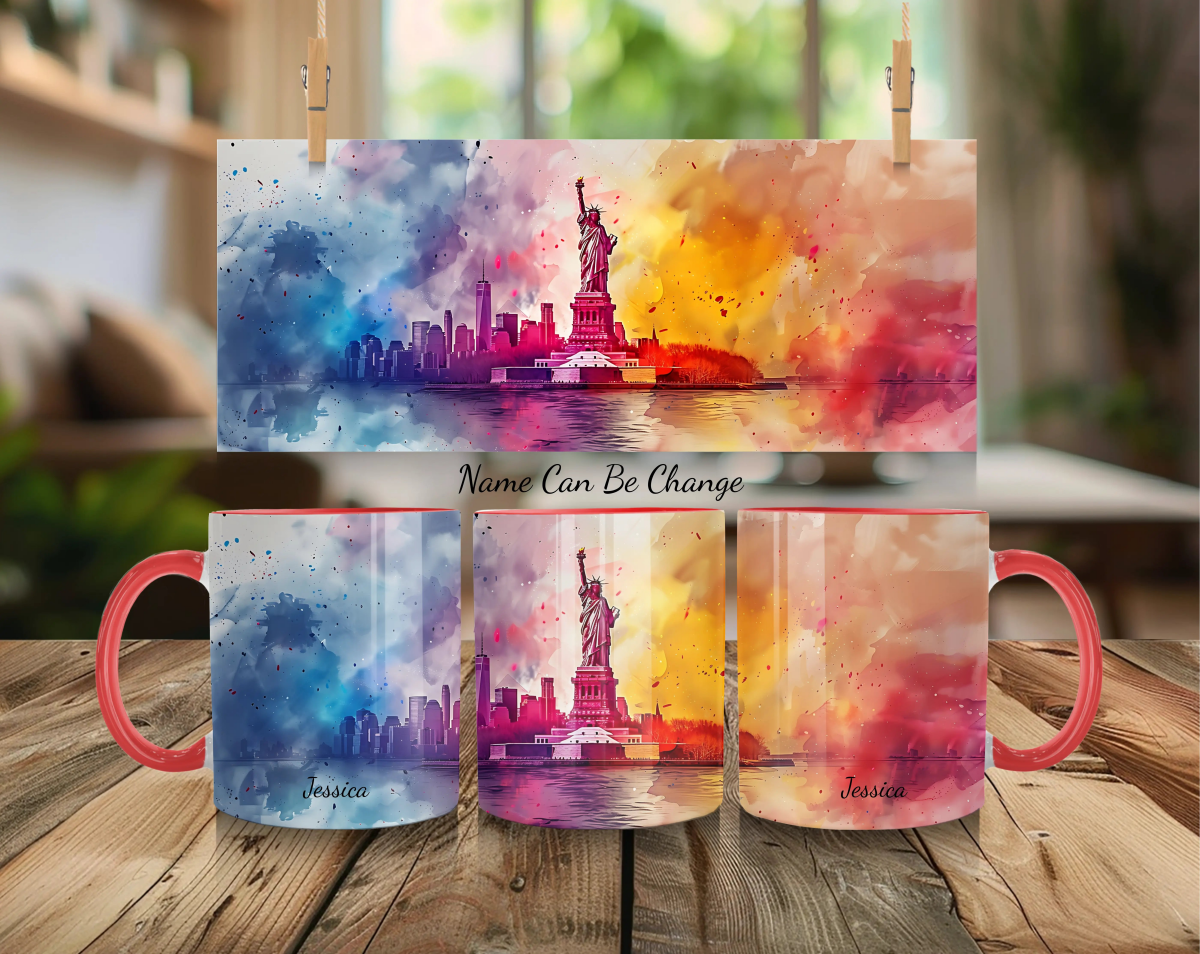 Personalized NYC Liberty Mug: Your Name, Your City! - MOMIMA