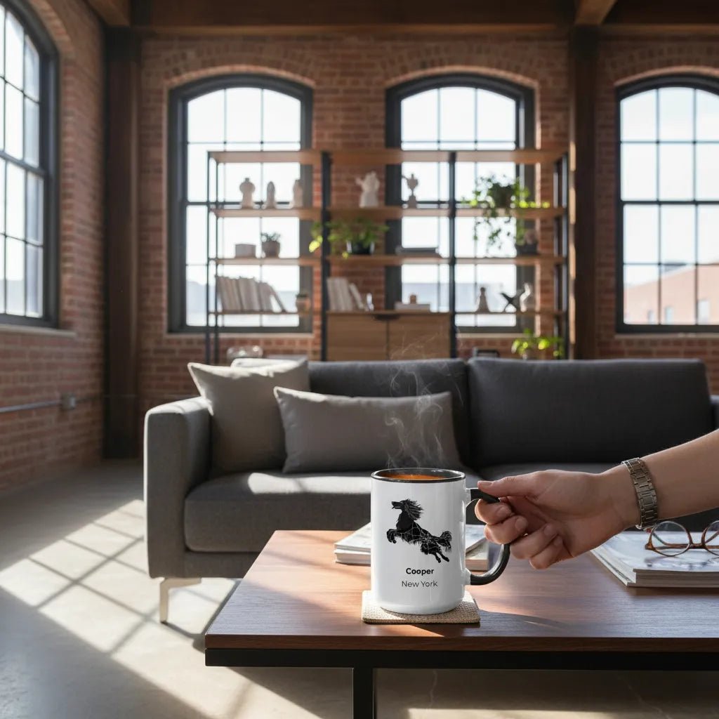 Afghan Hound Custom Map Mug - Personalized Name & City Coffee Cup - Unique Dog Lover Gift - MOMIMA