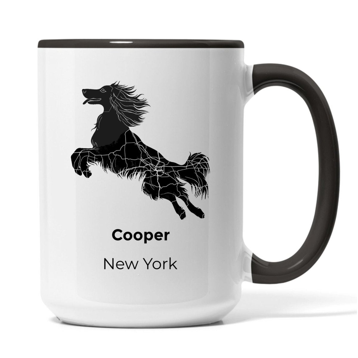 Afghan Hound Custom Map Mug - Personalized Name & City Coffee Cup - Unique Dog Lover Gift - MOMIMA