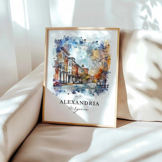 Alexandria Virginia Wall Art Alexandria Print Alexandria Va Watercolor Washingto - MOMIMA