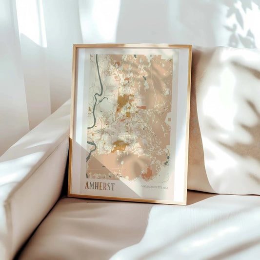 Amherst Map Poster Amherst Print Amherst Poster Amherst Wall Art Massachusetts T - MOMIMA