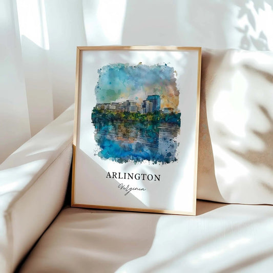 Arlington Va Wall Art Arlington Virginia Print Arlington Watercolor Arlington Va - MOMIMA