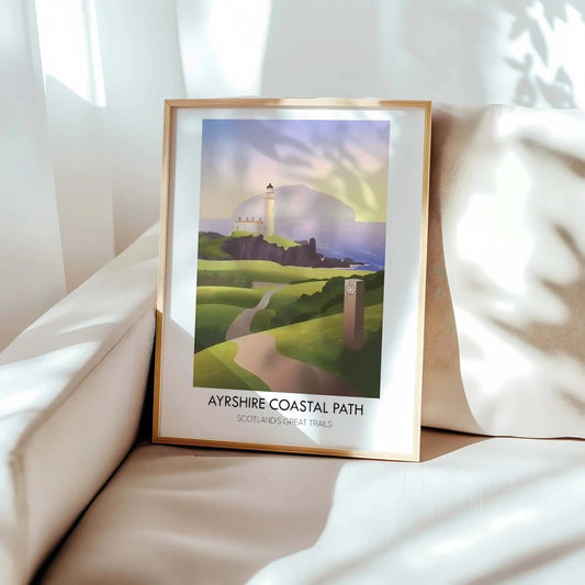 Ayrshire Coastal Path Poster Scotlands Great Trails Mull Of Galloway Trail Trave - MOMIMA