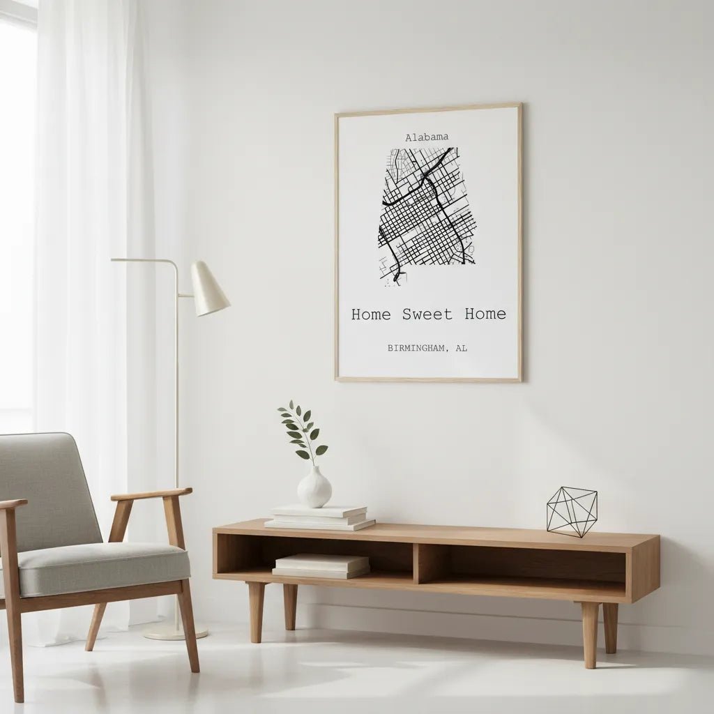 Custom Any Name Map Print - Personalized City Street Art - Unique Housewarming Gift - MOMIMA