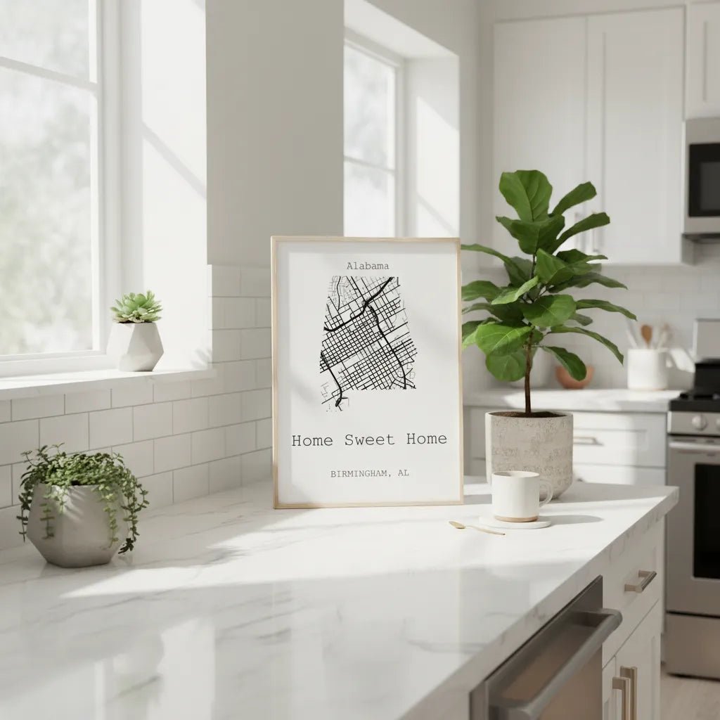 Custom Any Name Map Print - Personalized City Street Art - Unique Housewarming Gift - MOMIMA