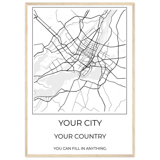 Custom City Map Poster - Minimalist Modern Street Grid Art - MOMIMA