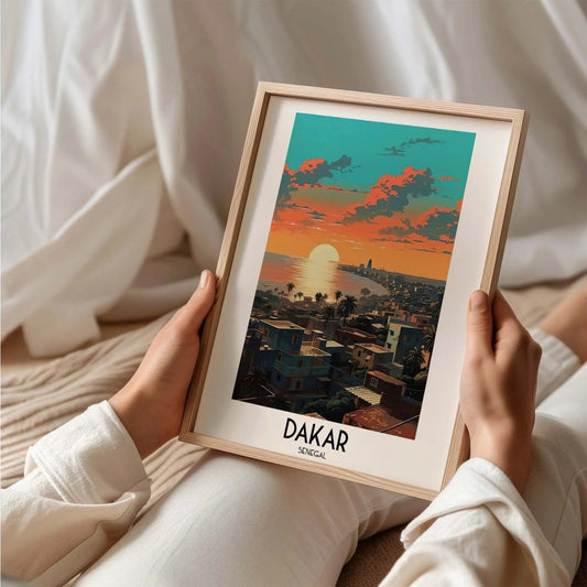 Dakar Travel Wall Art Senegal Painting Gifts Africa Home Decor Prints Posters Ha - MOMIMA