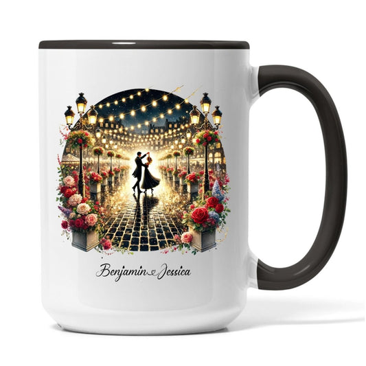 "Enchanted Evening" Custom Couple Mug - Waltz Under The Lights - MOMIMA