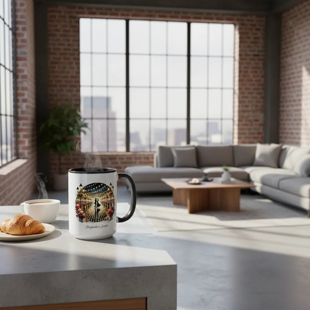 "Enchanted Evening" Custom Couple Mug - Waltz Under The Lights - MOMIMA