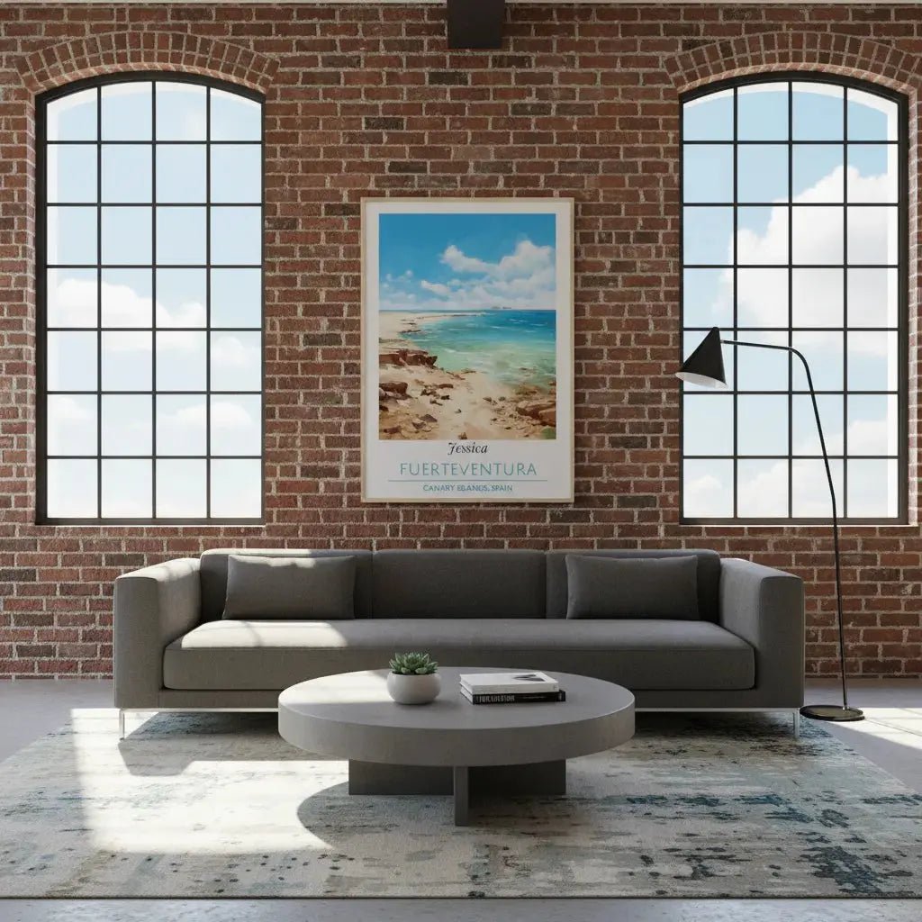 Fuerteventura Canary Islands Poster - Personalized Custom Name Print - Spain Beach Wall Art - Summer Gift - MOMIMA
