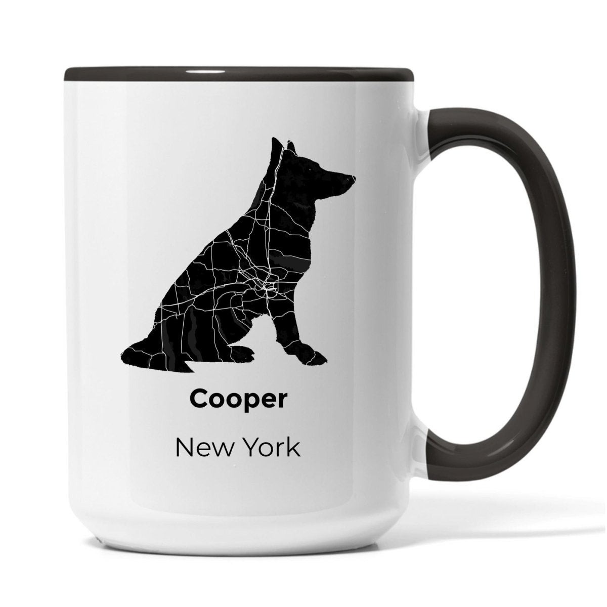 German Shepherd Custom Map Mug - Loyal Guardian Personalized Name & City Gift - MOMIMA