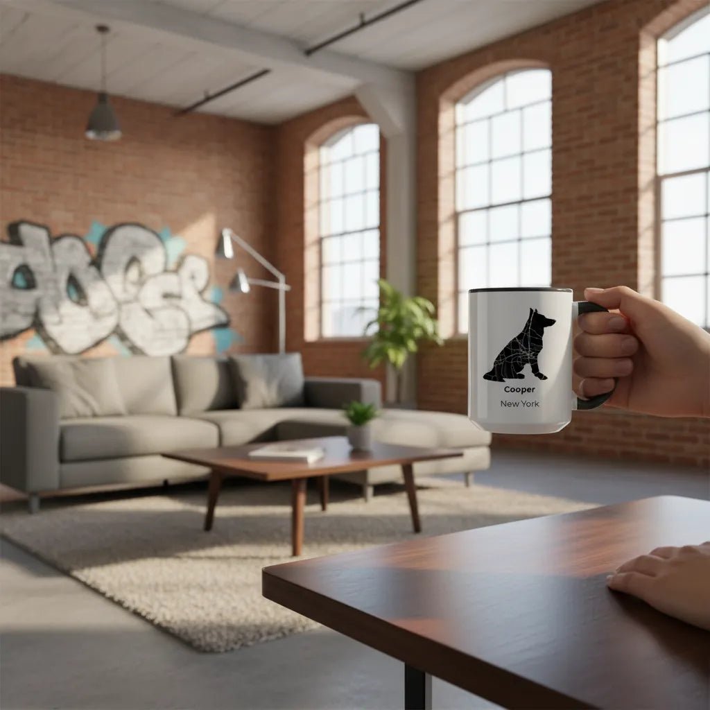 German Shepherd Custom Map Mug - Loyal Guardian Personalized Name & City Gift - MOMIMA