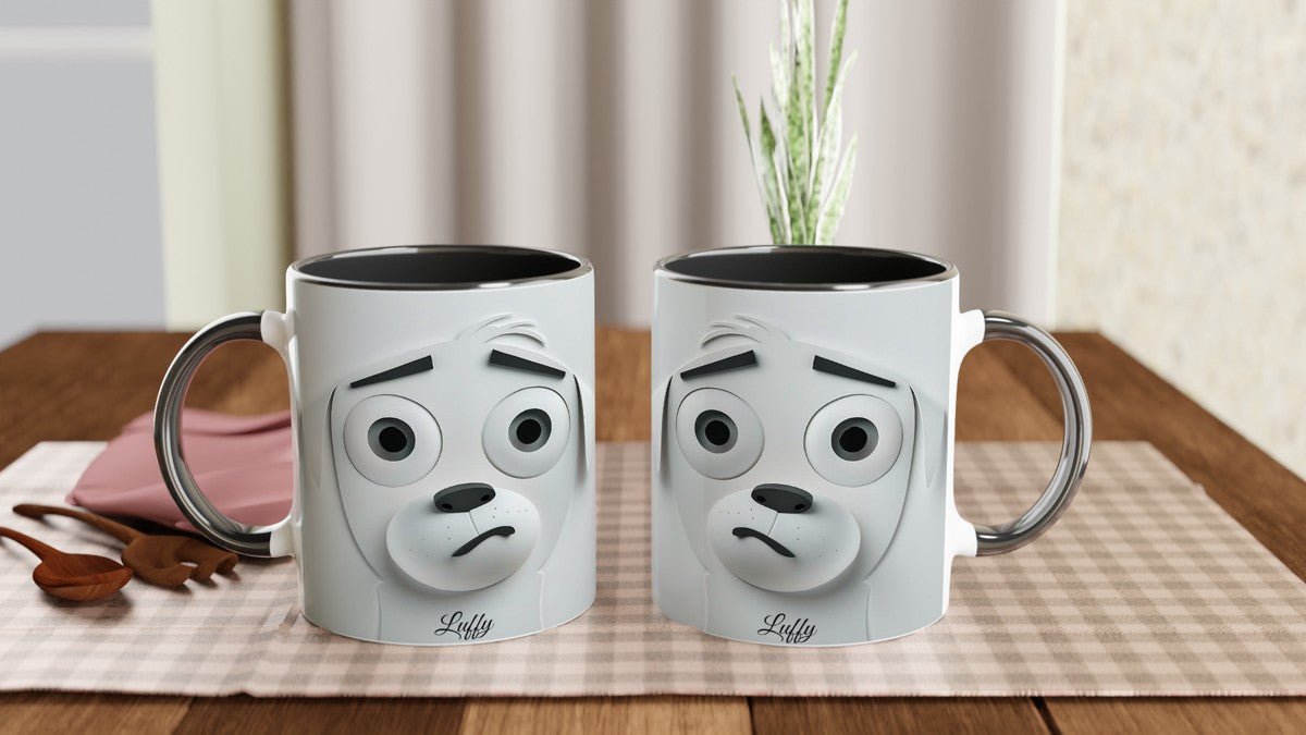 Personalized 3D Cartoon Dog Face Mug – Funny "Puppy Eyes" Custom Name Gift - MOMIMA