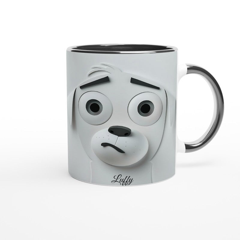 Personalized 3D Cartoon Dog Face Mug – Funny "Puppy Eyes" Custom Name Gift - MOMIMA