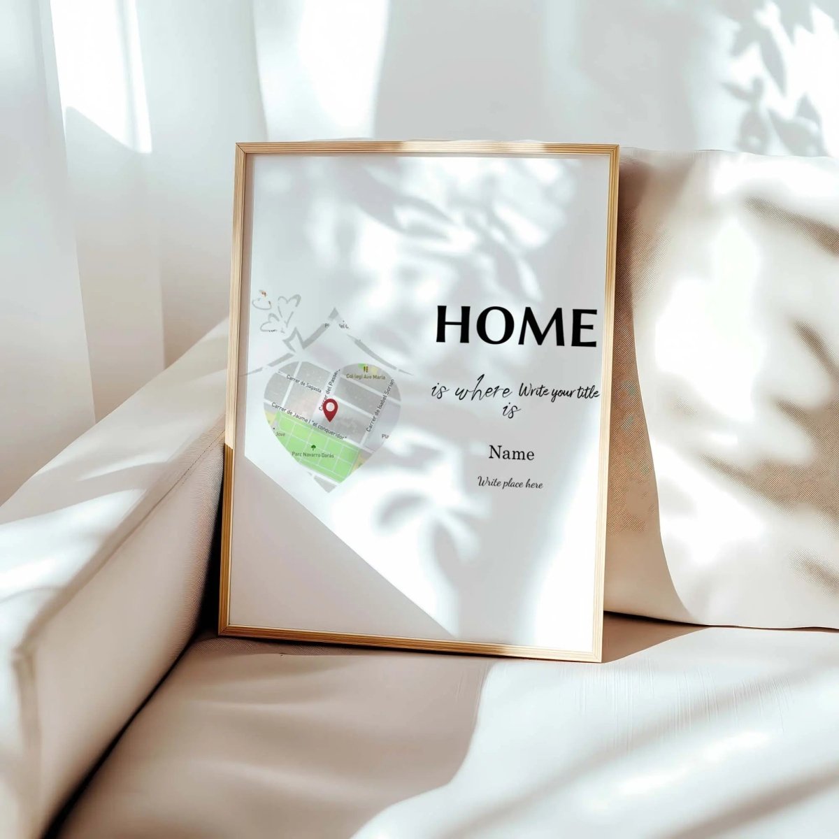 Personalized 'Home Is Where...' Map Print - Custom First Home Street Map Poster - Housewarming & New Home Gift - MOMIMA