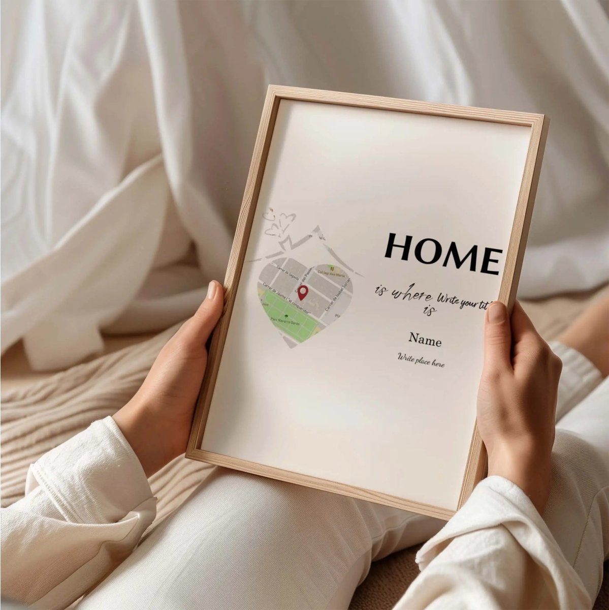 Personalized 'Home Is Where...' Map Print - Custom First Home Street Map Poster - Housewarming & New Home Gift - MOMIMA