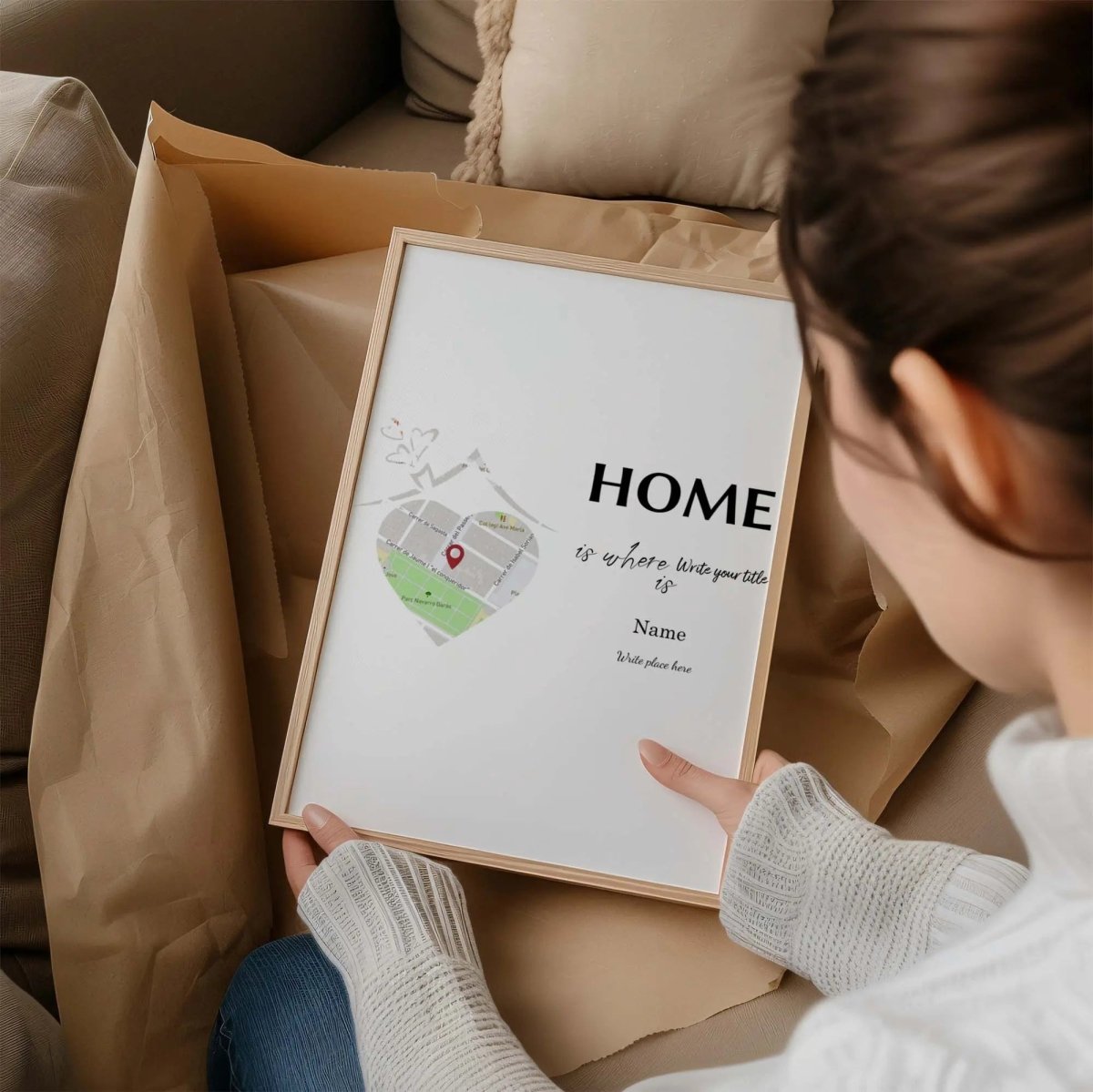 Personalized 'Home Is Where...' Map Print - Custom First Home Street Map Poster - Housewarming & New Home Gift - MOMIMA
