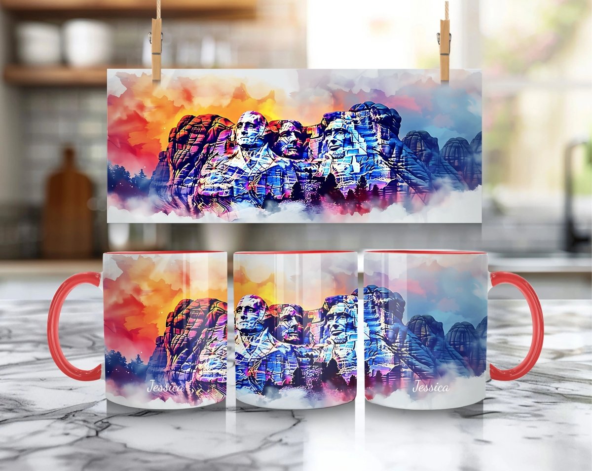 Personalized Mug Mount Rushmore – American Patriotic Art - MOMIMA