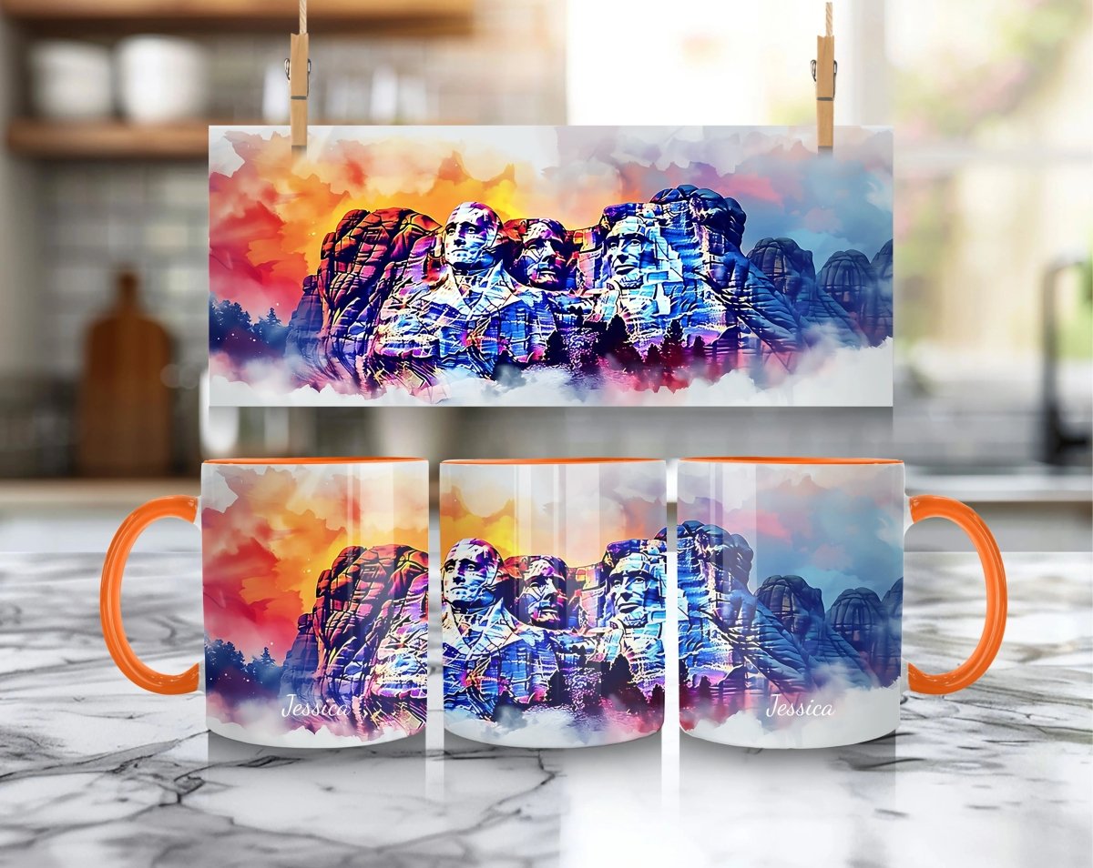 Personalized Mug Mount Rushmore – American Patriotic Art - MOMIMA
