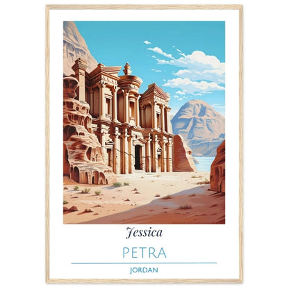 Personalized Petra Jordan Poster - Custom Name Ancient City Wall Art - MOMIMA