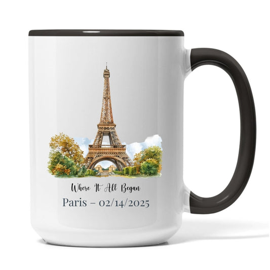 Personalized "Where It All Began" Mug - Custom Landmark Watercolor Mug - Perfect Valentine’s Day Gift for Couples. - MOMIMA