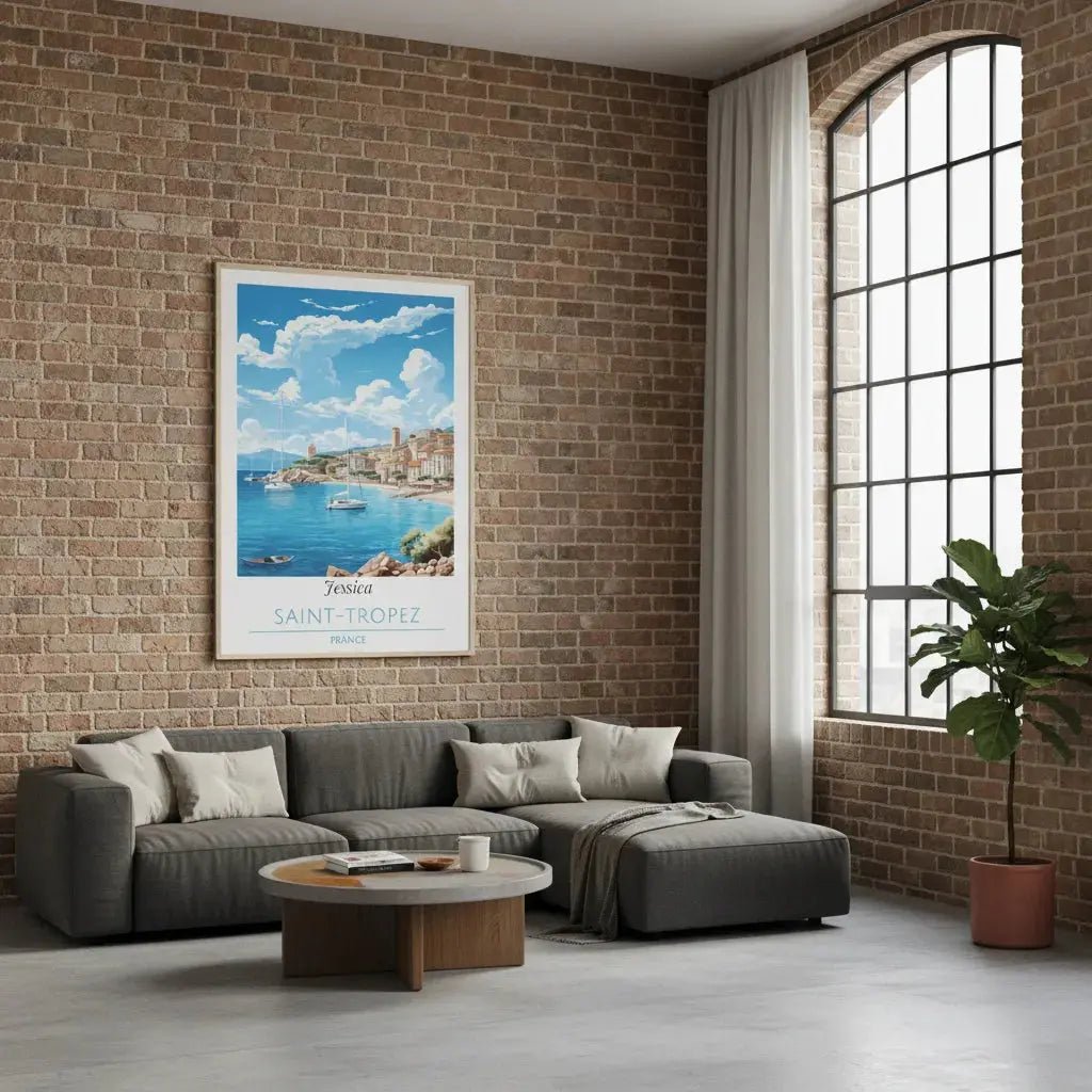 Saint - Tropez France Poster - Personalized Custom Name Print - MOMIMA