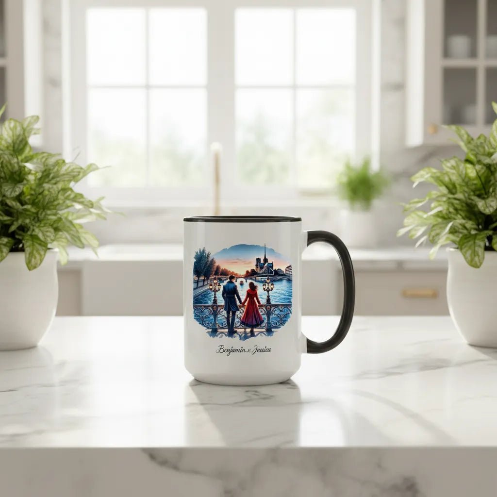 "Sunset by the Seine" Custom Couple Mug - A Walk to Remember - MOMIMA