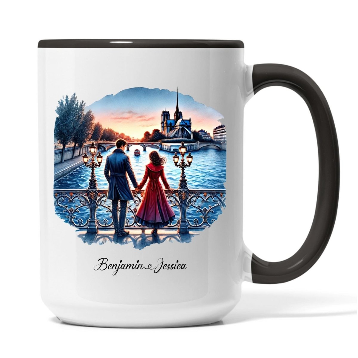 "Sunset by the Seine" Custom Couple Mug - A Walk to Remember - MOMIMA